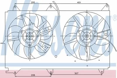 Вентилятор, охлаждение двигателя NISSENS купить