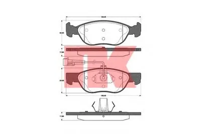 Комплект тормозных колодок, дисковый тормоз NK купить