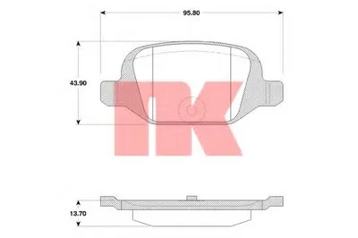 Комплект тормозных колодок, дисковый тормоз NK купить