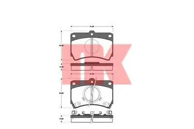 Комплект тормозных колодок, дисковый тормоз NK купить
