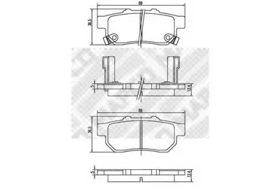 Комплект тормозных колодок, дисковый тормоз MAPCO купить