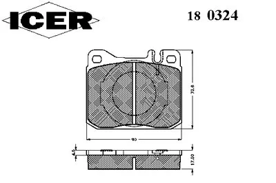 Комплект тормозных колодок, дисковый тормоз ICER купить