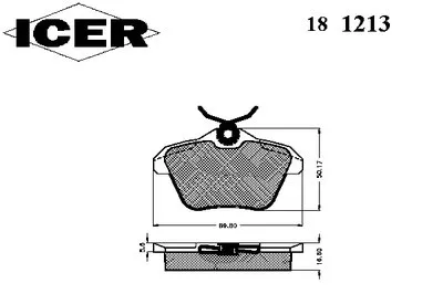 Комплект тормозных колодок, дисковый тормоз ICER купить