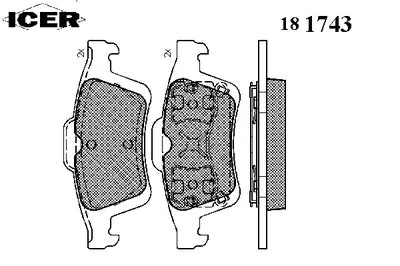 Комплект тормозных колодок, дисковый тормоз ICER купить