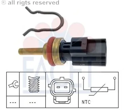 Датчик, температура охлаждающей жидкости; Датчик, температура охлаждающей жидкости; Датчик, температура охлаждающей жидкости FACET купить