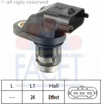 Датчик частоты вращения, управление двигателем; Датчик, положение распределительного вала FACET купить