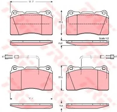 Комплект тормозных колодок, дисковый тормоз COTEC TRW купить