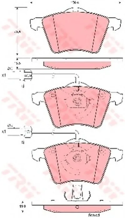 Комплект тормозных колодок, дисковый тормоз TRW купить