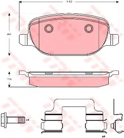 Комплект тормозных колодок, дисковый тормоз TRW купить