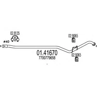Труба выхлопного газа MTS купить