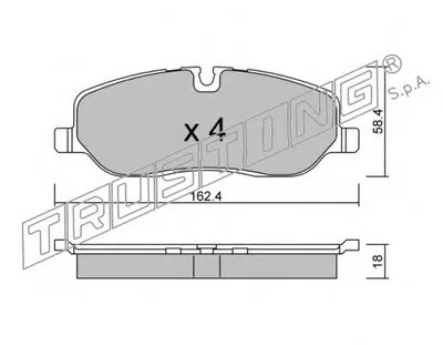Комплект тормозных колодок, дисковый тормоз TRUSTING купить