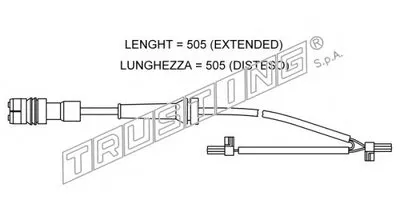 Сигнализатор, износ тормозных колодок TRUSTING купить
