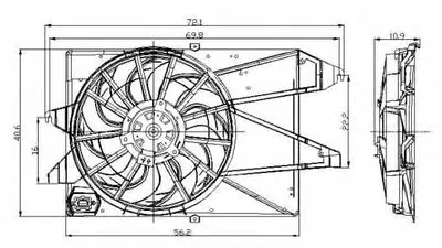 Вентилятор, охлаждение двигателя NRF купить