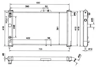 Радиатор, охлаждение двигателя NRF купить