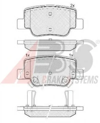 Комплект тормозных колодок, дисковый тормоз A.B.S. купить