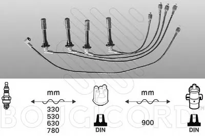 Комплект проводов зажигания BOUGICORD купить