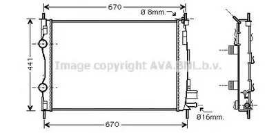 Радиатор, охлаждение двигателя AVA QUALITY COOLING купить