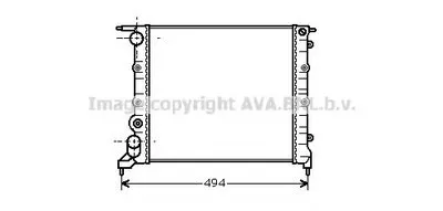 Радиатор, охлаждение двигателя AVA QUALITY COOLING купить