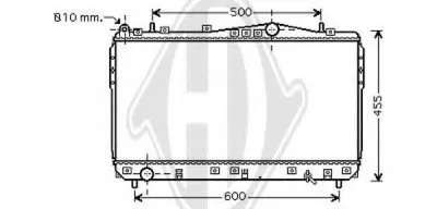 Радиатор, охлаждение двигателя DIEDERICHS купить
