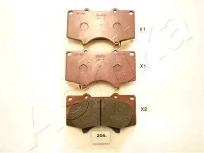 Комплект тормозных колодок, дисковый тормоз ASHIKA купить