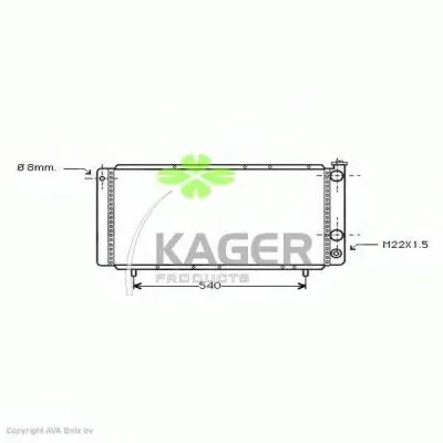 Радиатор, охлаждение двигателя KAGER купить