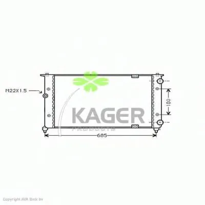 Радиатор, охлаждение двигателя KAGER купить