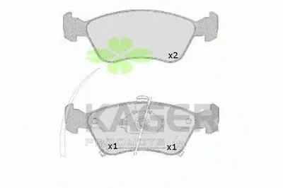 Комплект тормозных колодок, дисковый тормоз KAGER купить