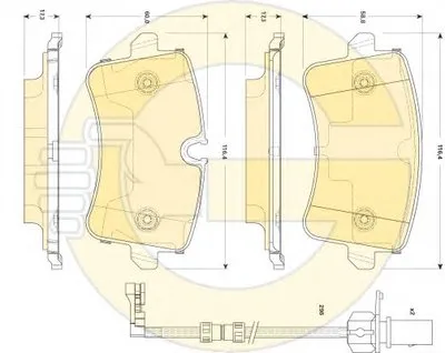 Комплект тормозных колодок, дисковый тормоз GIRLING купить