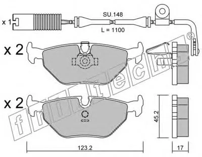 Комплект тормозных колодок, дисковый тормоз fri.tech. купить