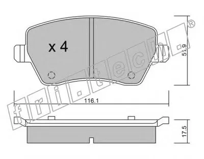 Комплект тормозных колодок, дисковый тормоз fri.tech. купить