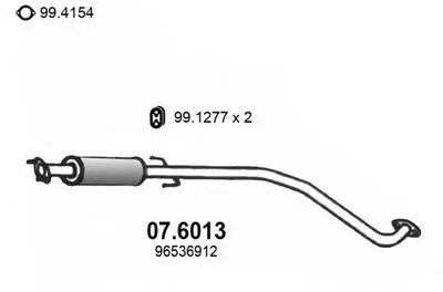 Средний глушитель выхлопных газов ASSO купить