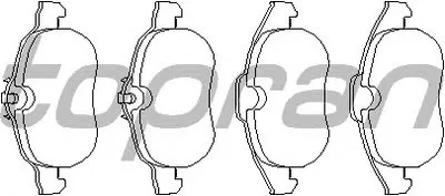 Комплект тормозных колодок, дисковый тормоз TOPRAN купить