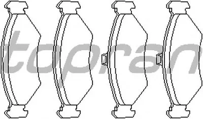 Комплект тормозных колодок, дисковый тормоз TOPRAN купить