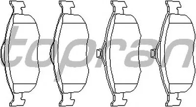 Комплект тормозных колодок, дисковый тормоз TOPRAN купить