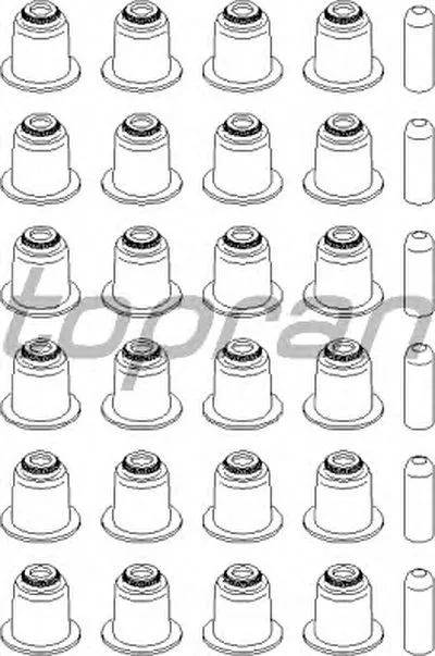 Комплект прокладок, стержень клапана TOPRAN купить
