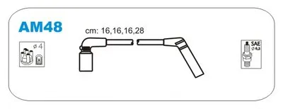 Комплект проводов зажигания JANMOR купить