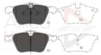 Комплект тормозных колодок, дисковый тормоз ANL Braking COMLINE купить
