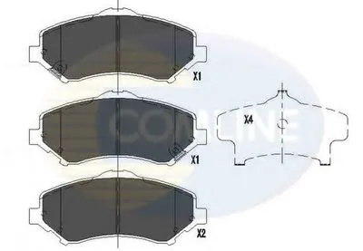 Комплект тормозных колодок, дисковый тормоз Comline COMLINE купить