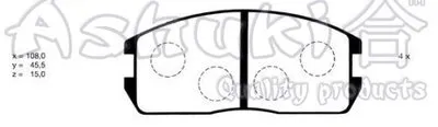 Комплект тормозных колодок, дисковый тормоз ASHUKI купить