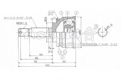 Шарнирный комплект, приводной вал ASHUKI купить