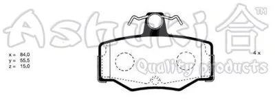 Комплект тормозных колодок, дисковый тормоз ASHUKI купить