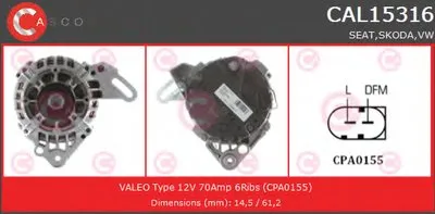 Генератор GENUINE SERIES CASCO купить