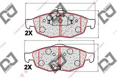 Комплект тормозных колодок, дисковый тормоз DJ PARTS купить