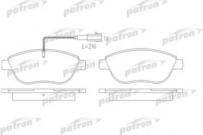 Комплект тормозных колодок, дисковый тормоз PATRON купить