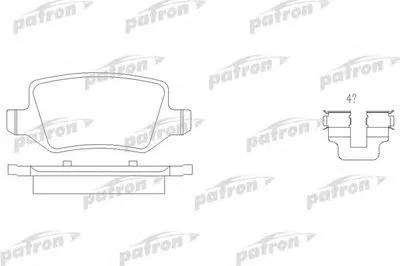 Комплект тормозных колодок, дисковый тормоз PATRON купить