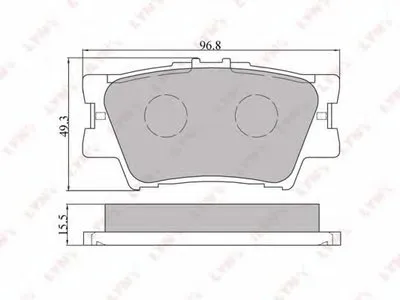 Комплект тормозных колодок, дисковый тормоз LYNXauto купить