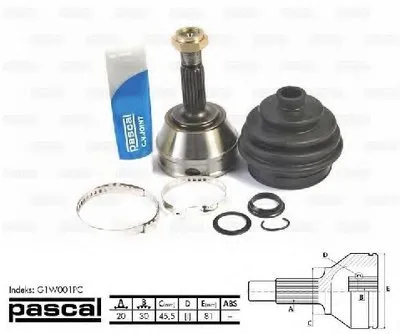 Шарнир, приводной вал PASCAL купить