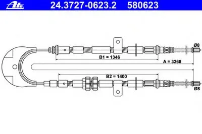 Трос, стояночная тормозная система ATE купить