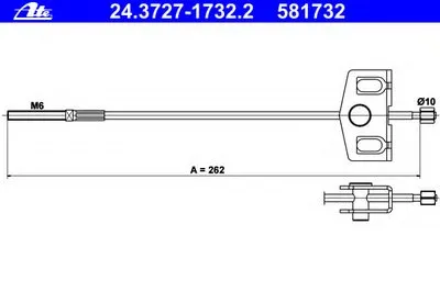 Трос, стояночная тормозная система ATE купить