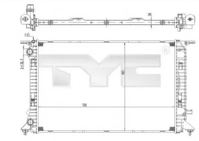 Радиатор, охлаждение двигателя TYC купить